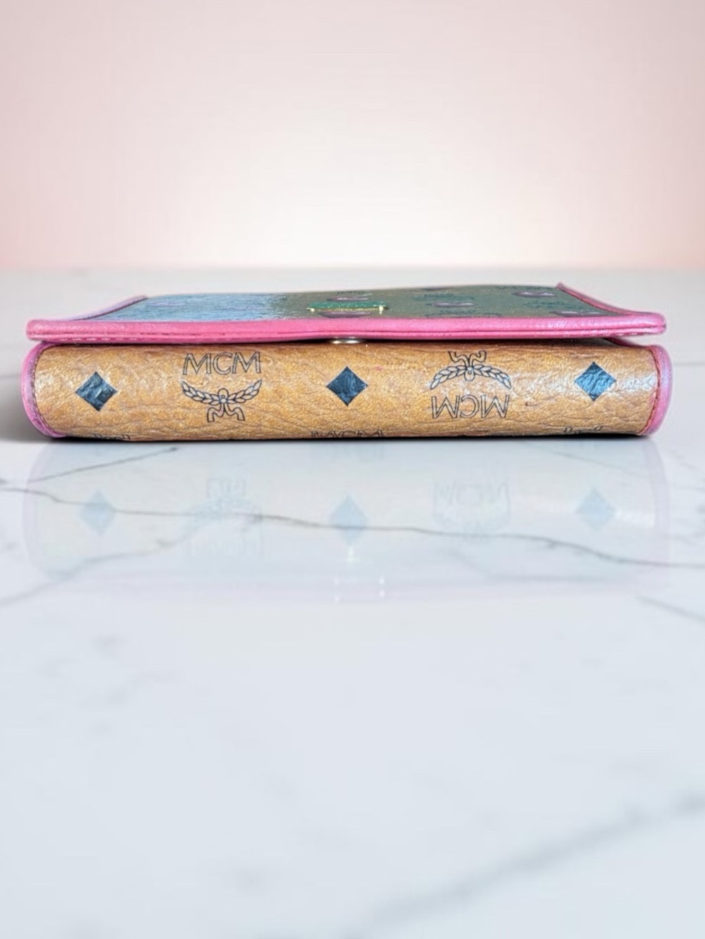 MCM Rare Sweet Visetos Cherry Heart Trifold Wallet Limited Edition 2012 with COA - Picture 6 of 16